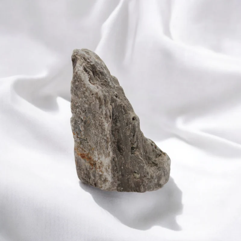 A 1.9 kg cut base Quartz with Pyrite stone featuring clear Quartz and metallic Pyrite accents, ideal for clarity, emotional balance, and positive energy.