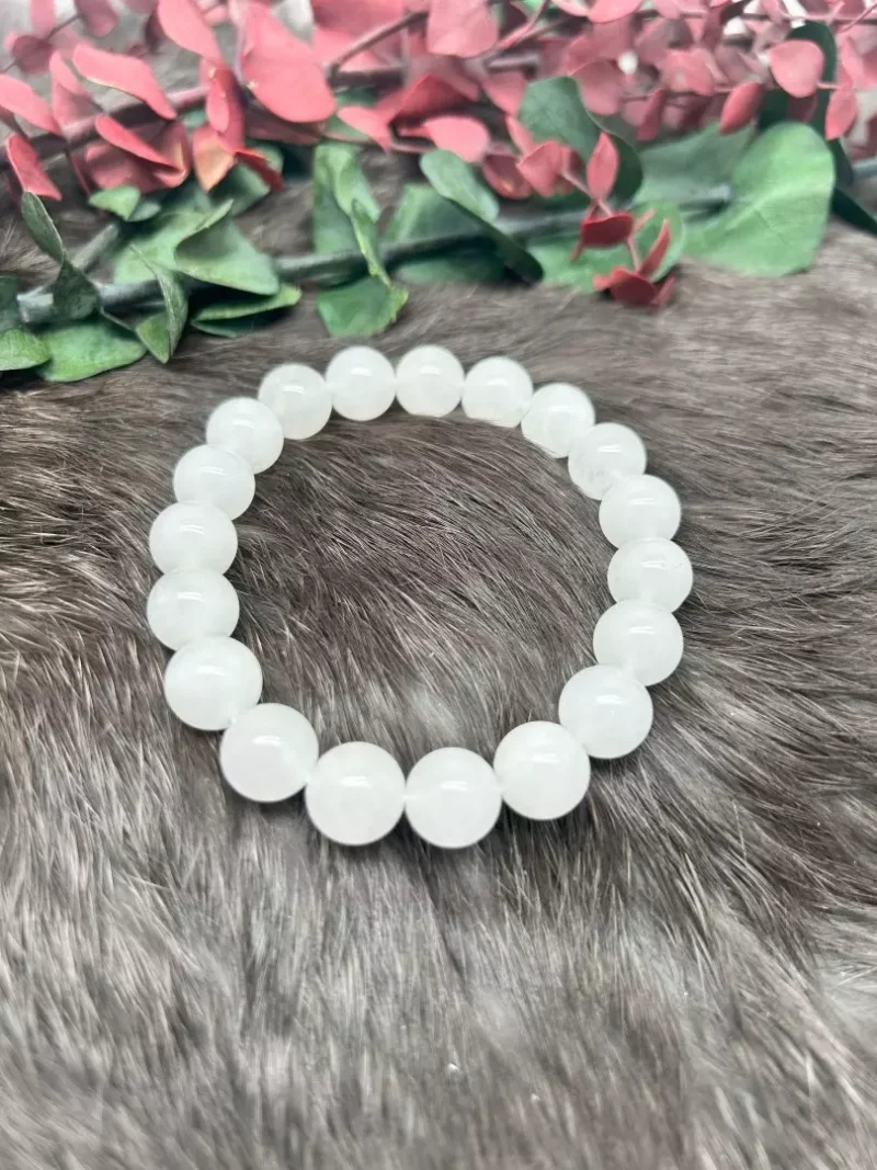 natural white jade bracelet