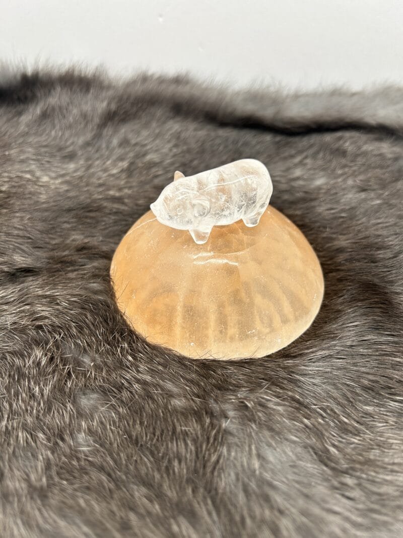 Clear Quartz - Clear Quartz Pig Carving