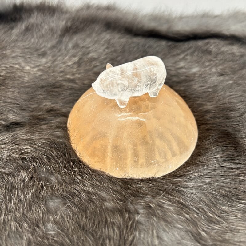 Clear Quartz - Clear Quartz Pig Carving