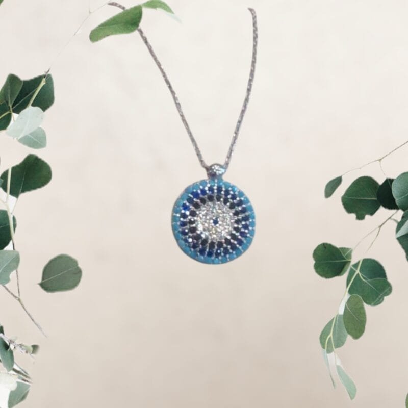 Evil Eye Necklace Round