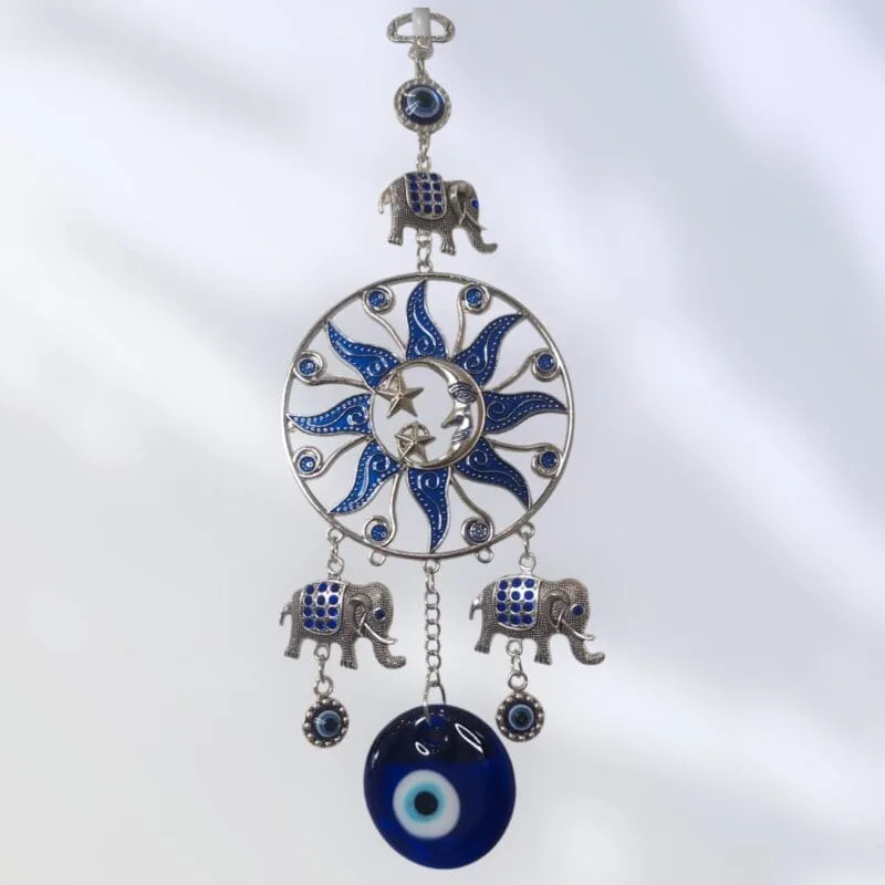 perfect for home and decor blue evil eye wind chime