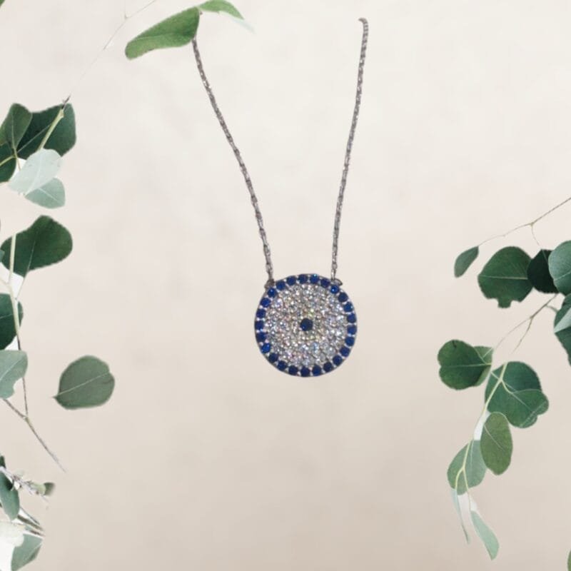 Evil Eye Necklace Round