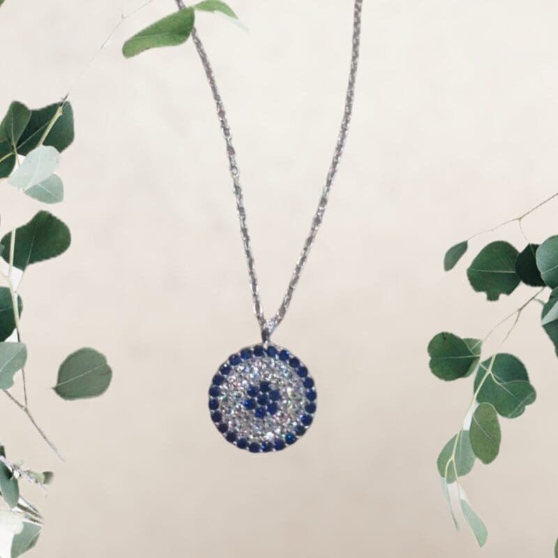 Evil Eye Necklace Round