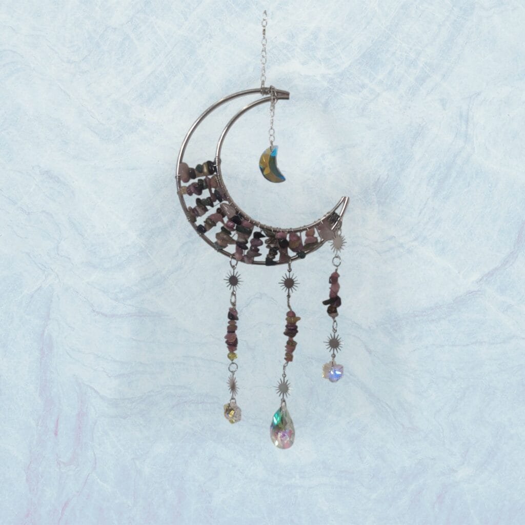 Moon Watermelon Tourmaline Suncatcher | Serenity Stones