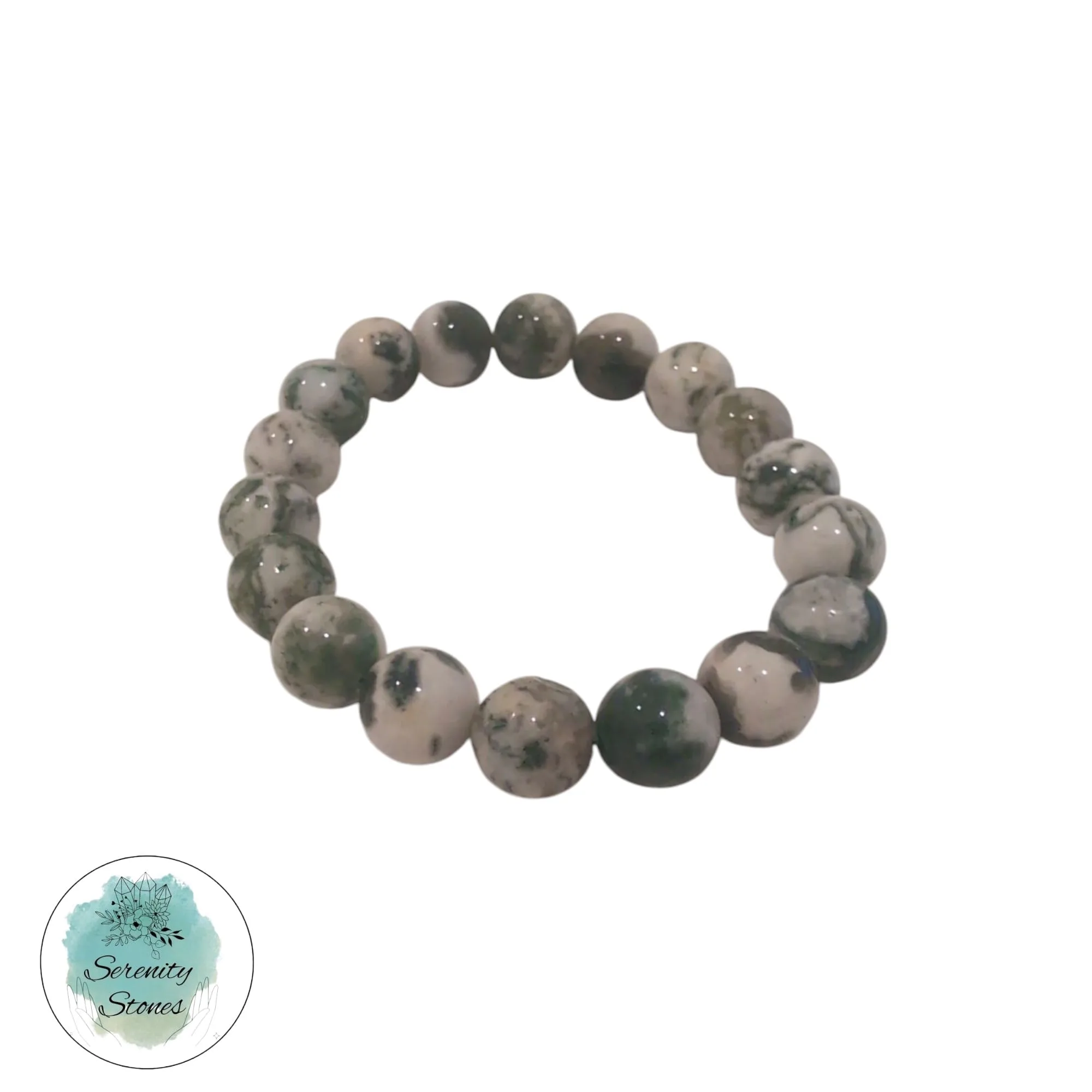 Moss Agate 10mm Bracelet