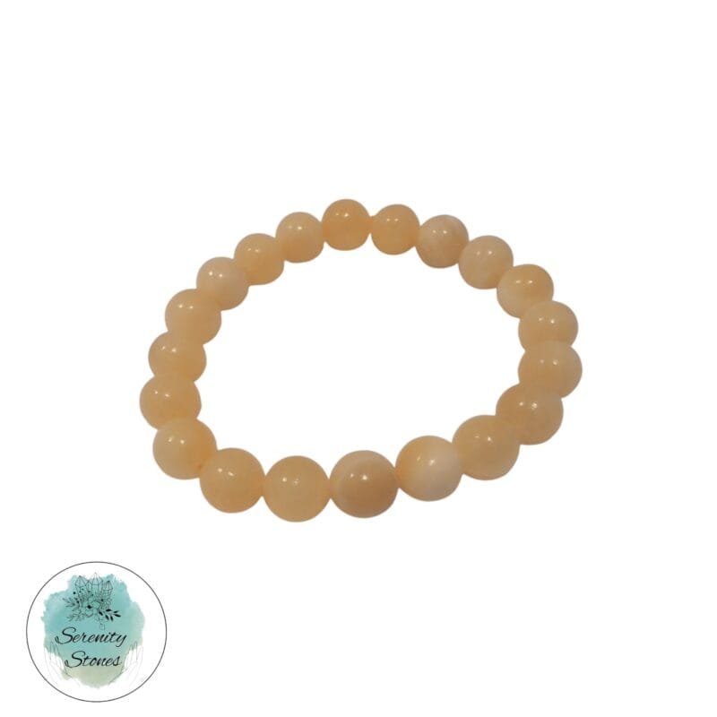 Lemon Chiffon Jade Bracelet 10mm