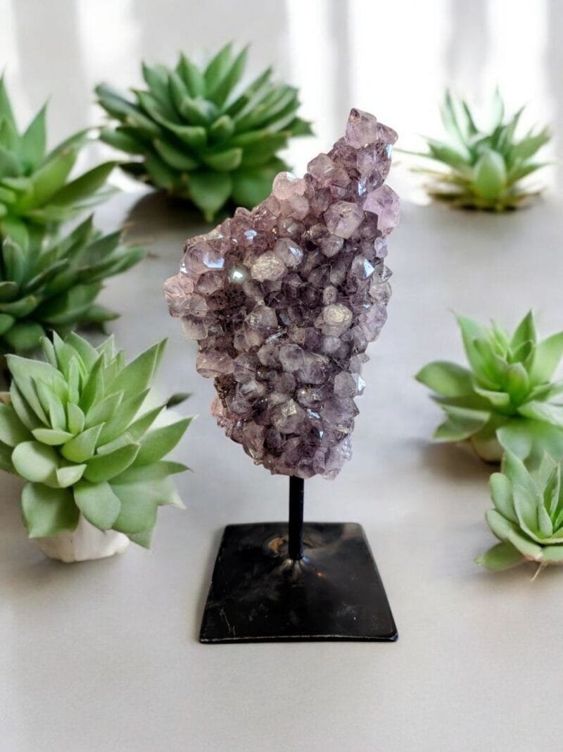 Amethyst Cluster w/ Metal Stand #2