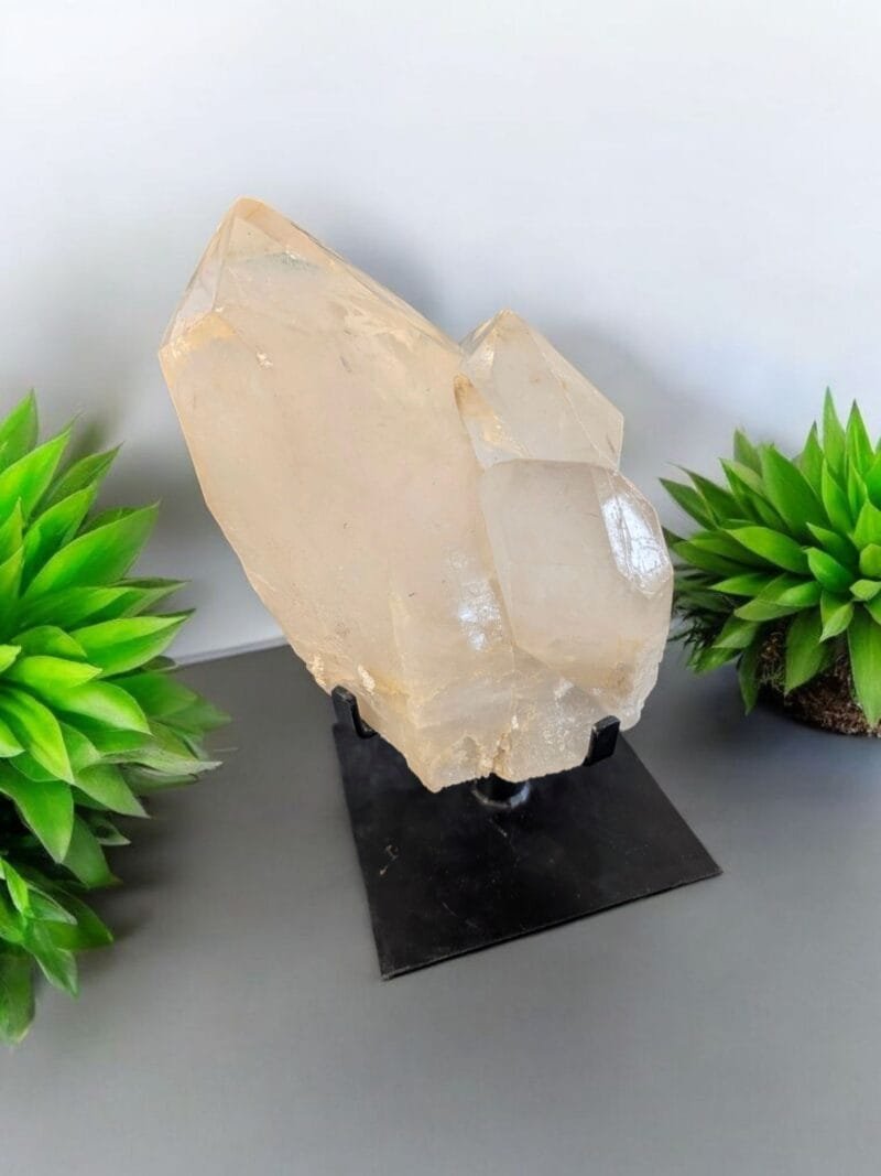 Clear Quartz Cluster w/ Metal Stand #2