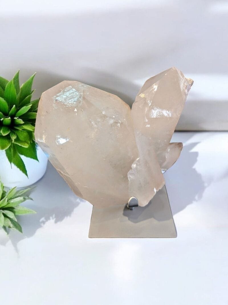 Clear Quartz Cluster w/ Metal Stand #3