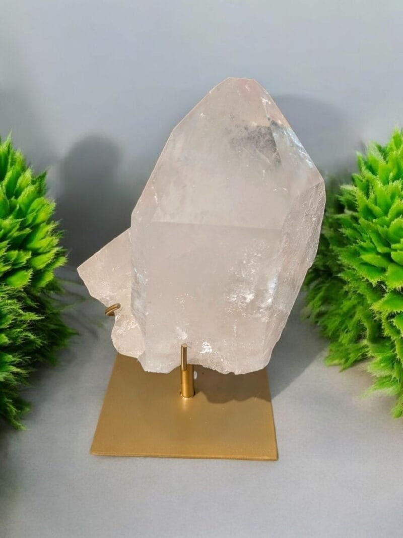 Clear Quartz Cluster w/ Metal Stand #6