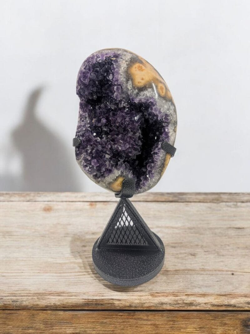 Amethyst Druze w/ Metal Stand #1 (Collector's Item)