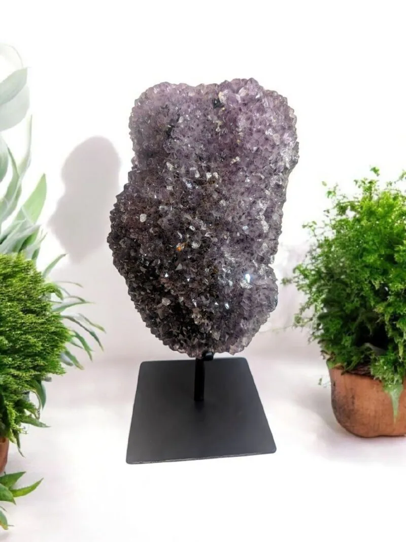 Amethyst Cluster w/ Metal Stand