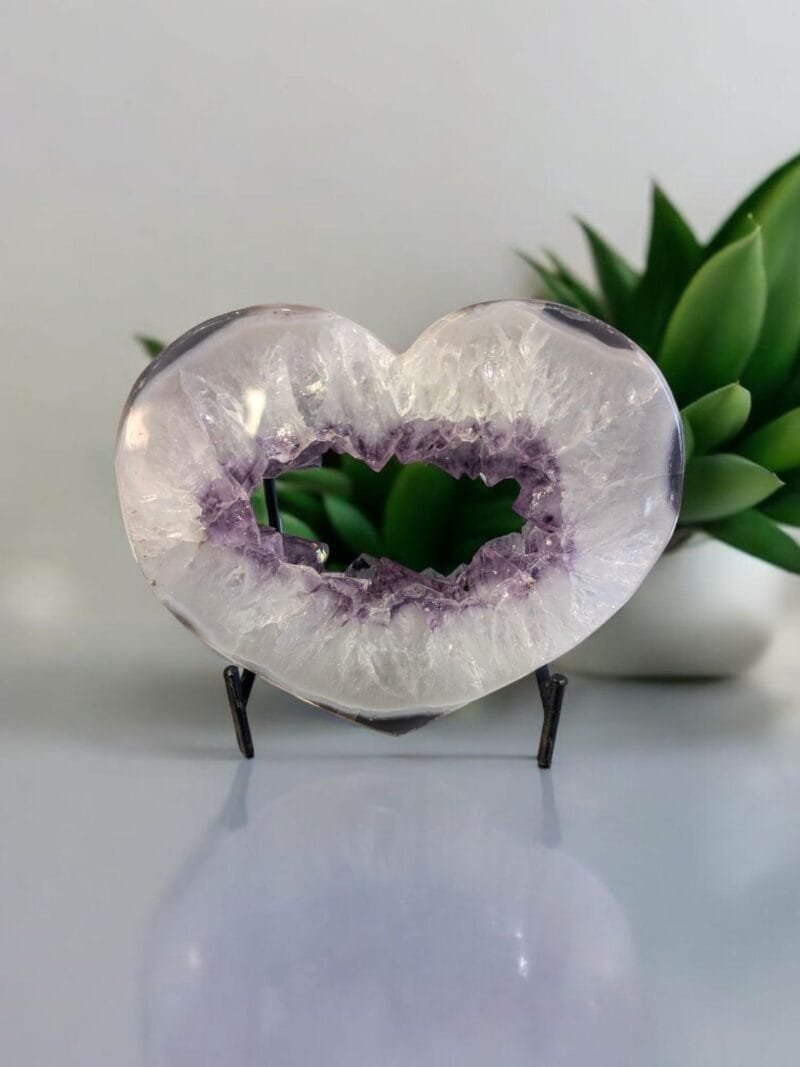 Amethyst Heart w/ Metal Stand #3