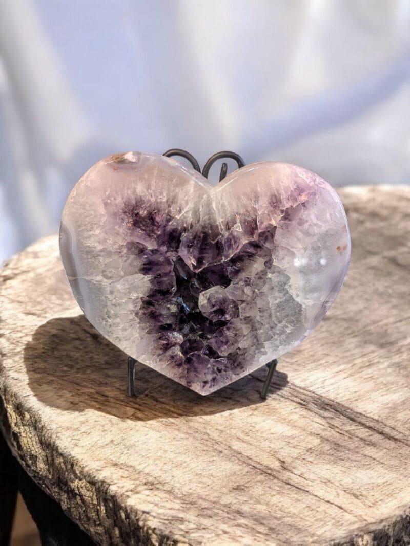 Amethyst Heart w/ Metal Stand #4