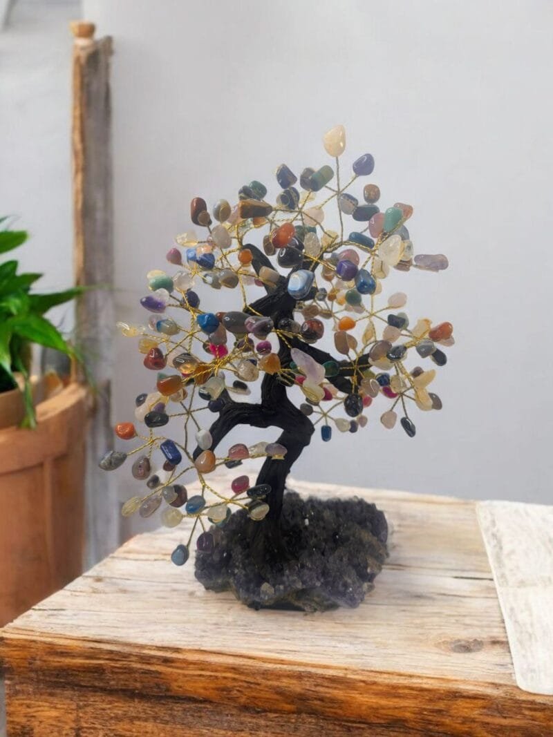 Assorted Stone Tree on Amethyst Base (L)