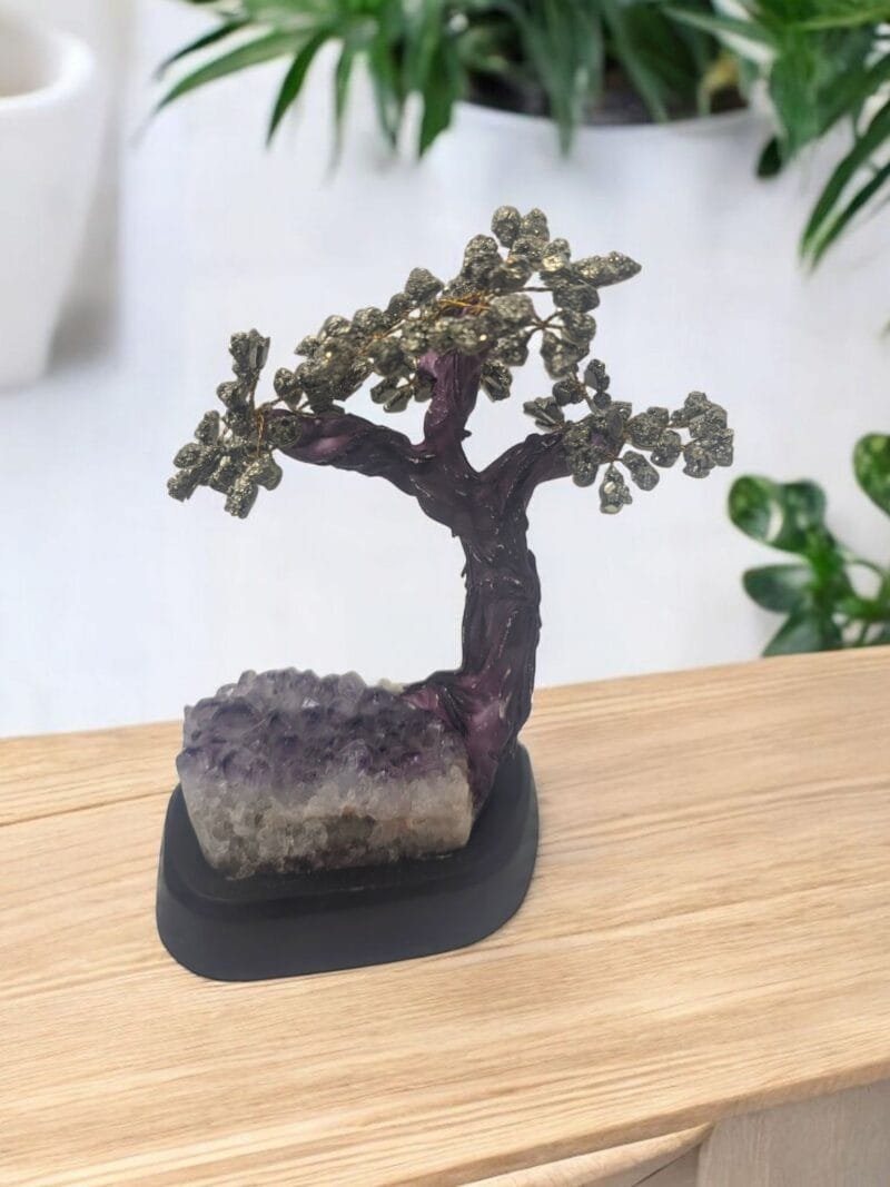 Pyrite Tree on Amethyst Base (S)