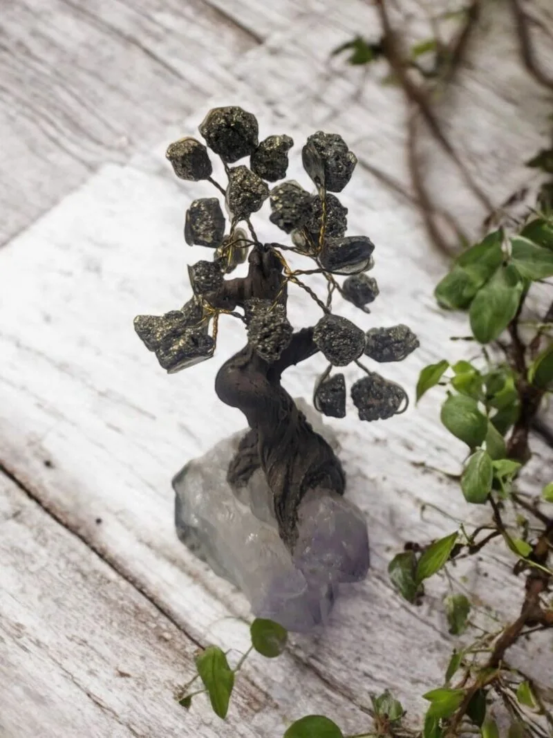 Pyrite Tree on Amethyst Base (Mini)