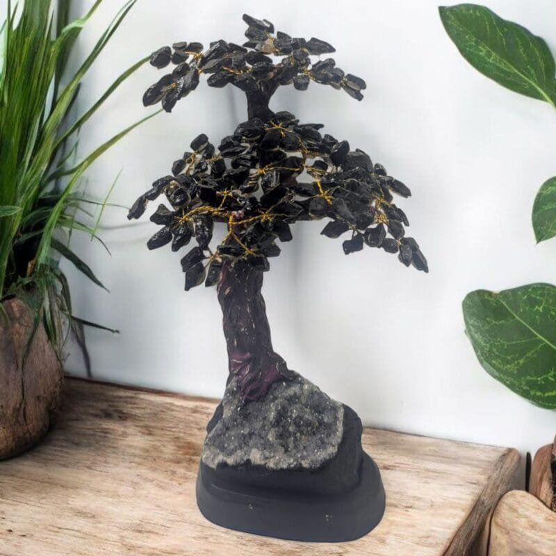 Tourmaline Tree on Amethyst Base (M)