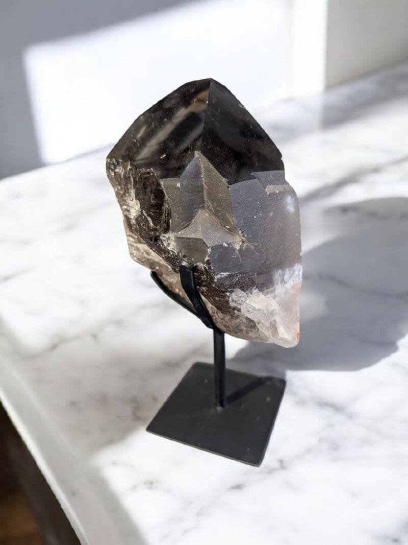 Smoky Quartz Point w/ Metal Stand