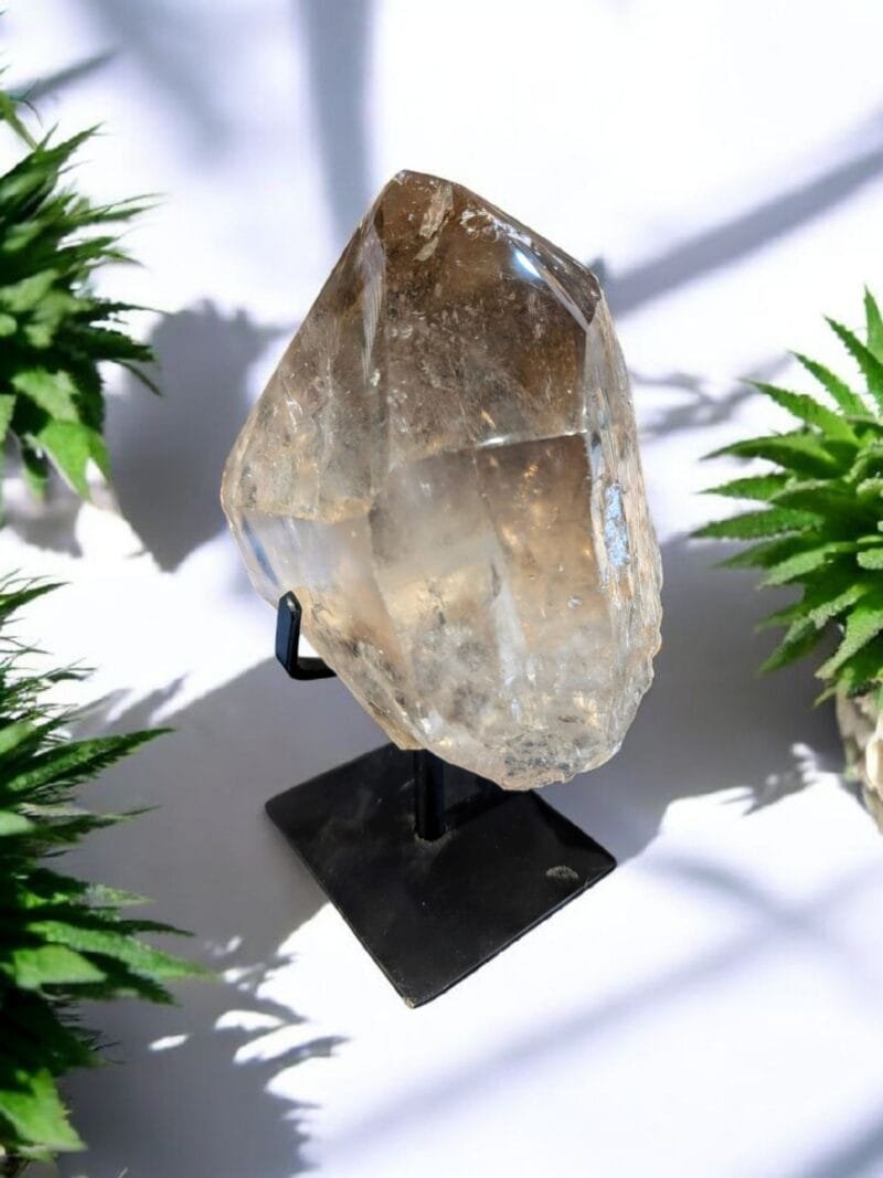 Smoky Quartz Point w/ Metal Stand #2