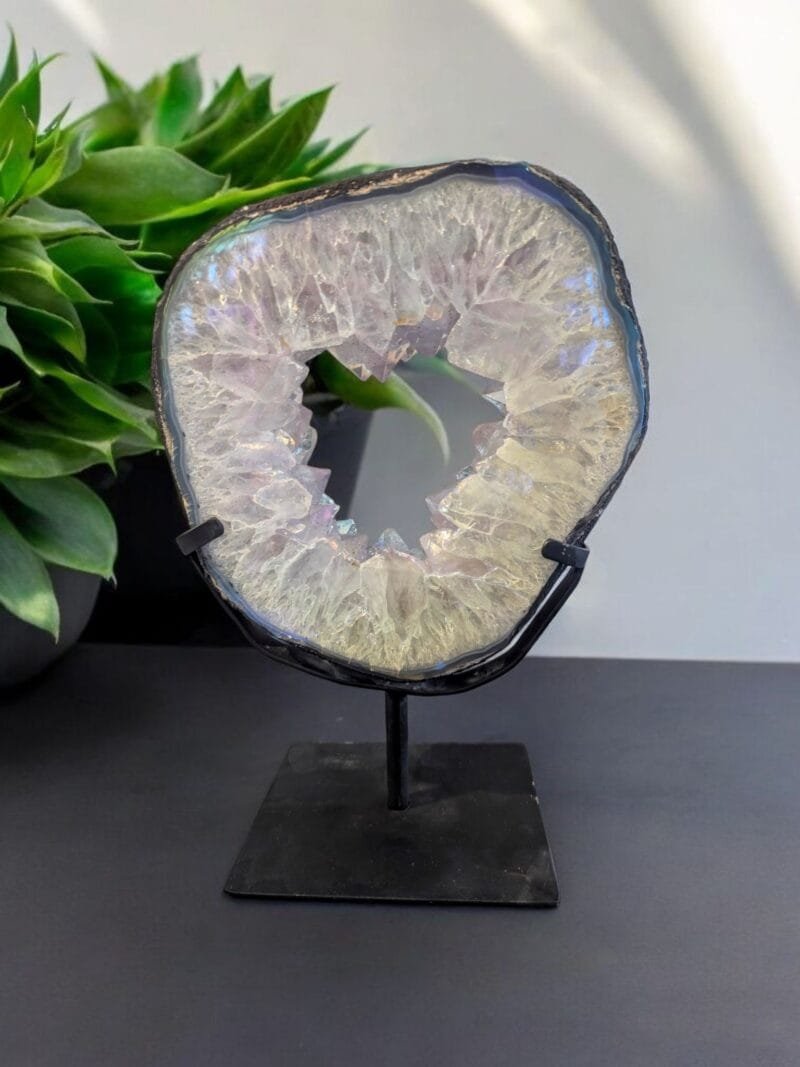 Pearl Amethyst Portal w/ Metal Stand #2