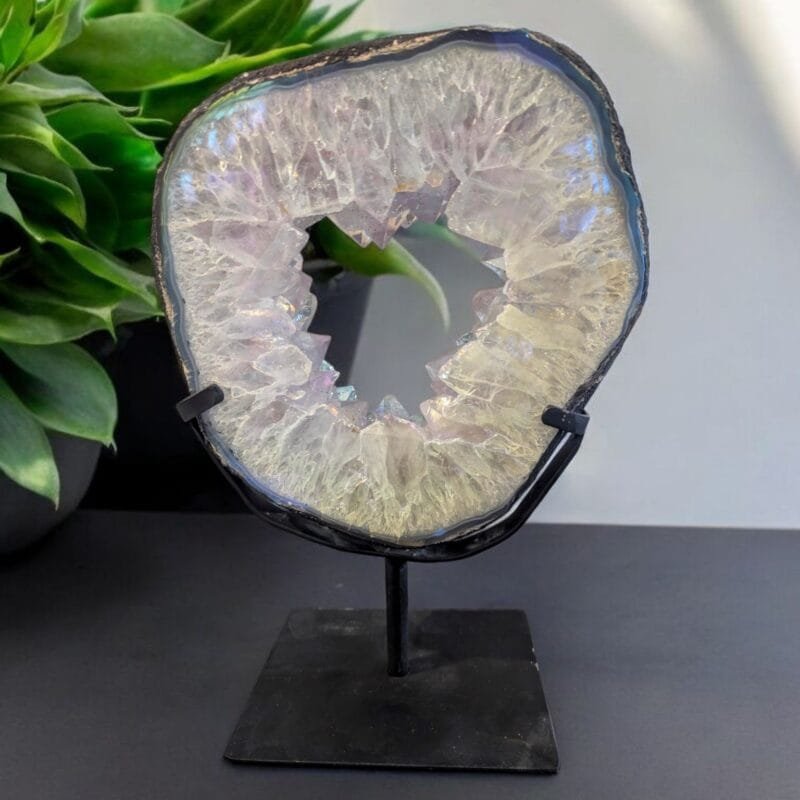 Pearl Amethyst Portal w/ Metal Stand #2