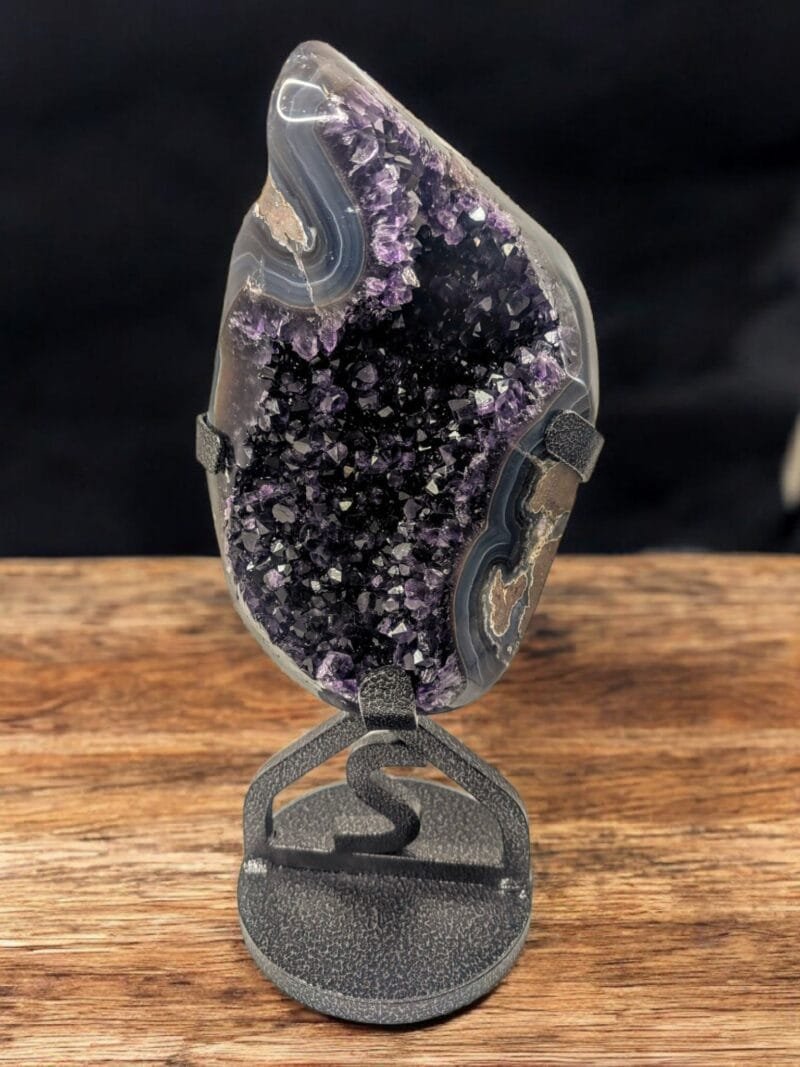 Amethyst Druze w/ Metal Stand #2 (Collector's Item)