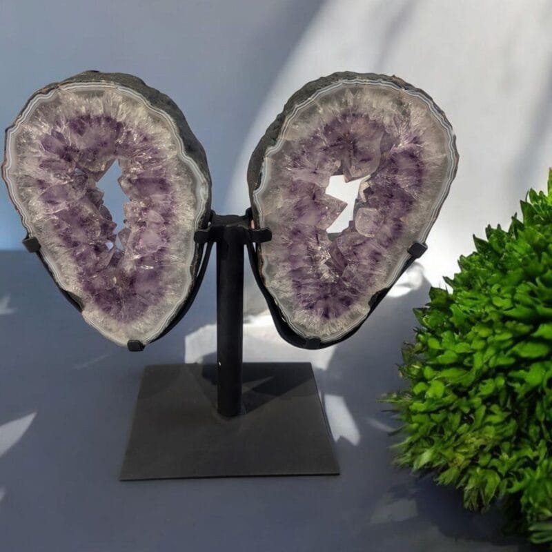 Amethyst Butterfly w/ Metal Stand