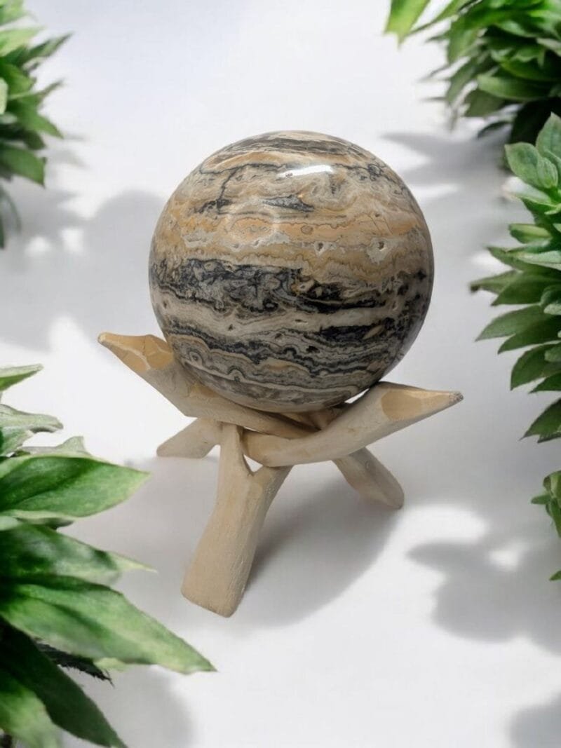 Crazy Lace Agate Sphere #2