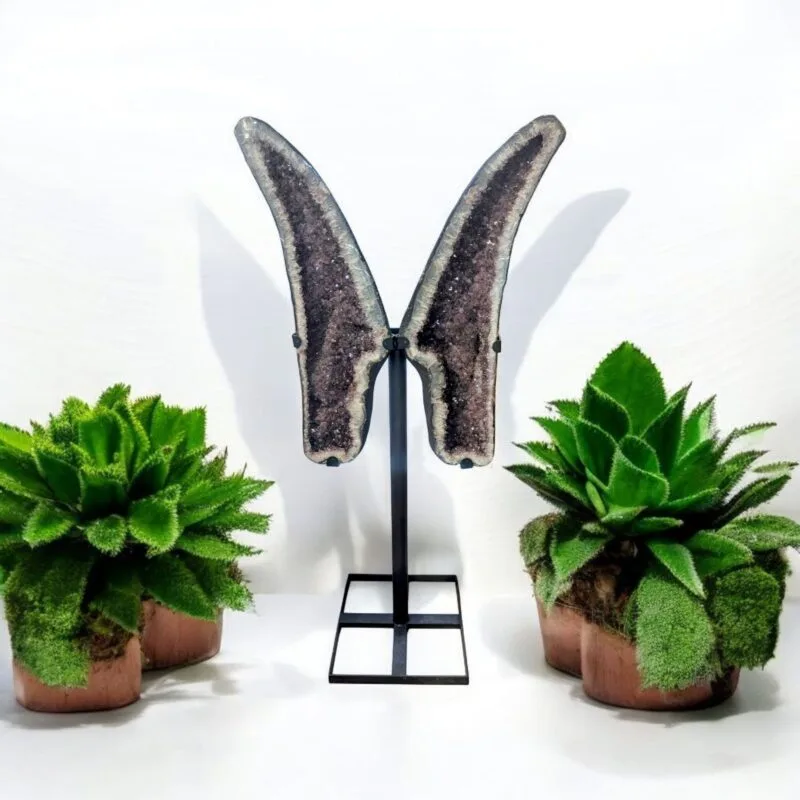 Amethyst Butterfly w/ Metal Stand (Collector's Item)