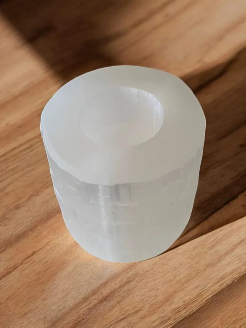 Selenite Candle Holder