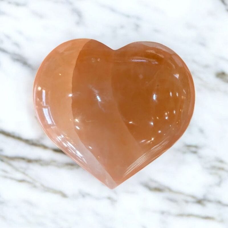 Orange Selenite Heart (S)