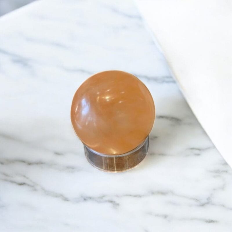 Orange Selenite Sphere (S) w/ Stand
