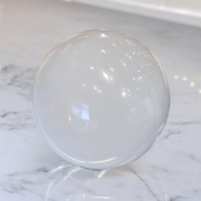 Selenite Sphere (M) w/ Stand