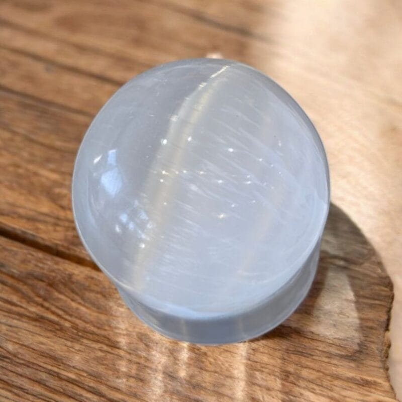 Selenite Sphere (S) w/ Stand