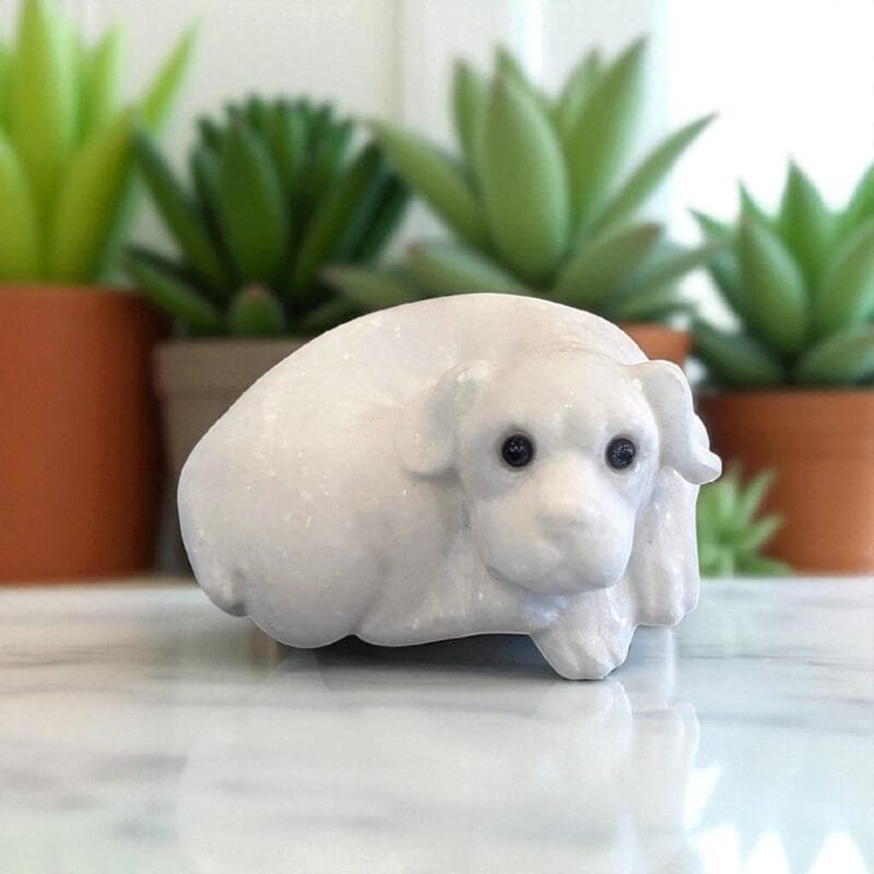 White Jade Dog Carving