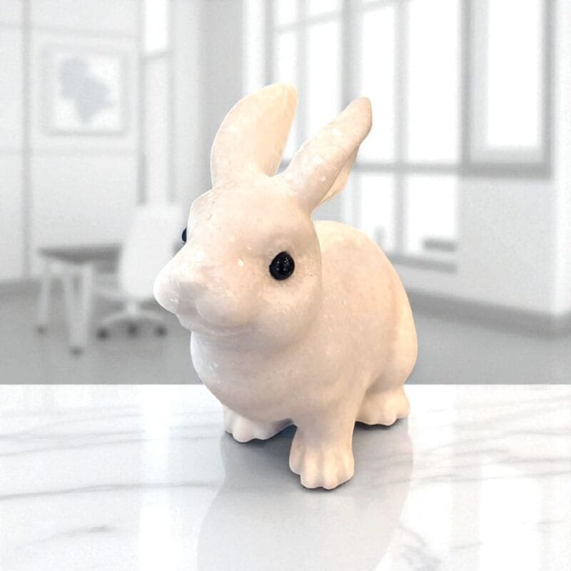 White Jade Rabbit Carving (L) #3