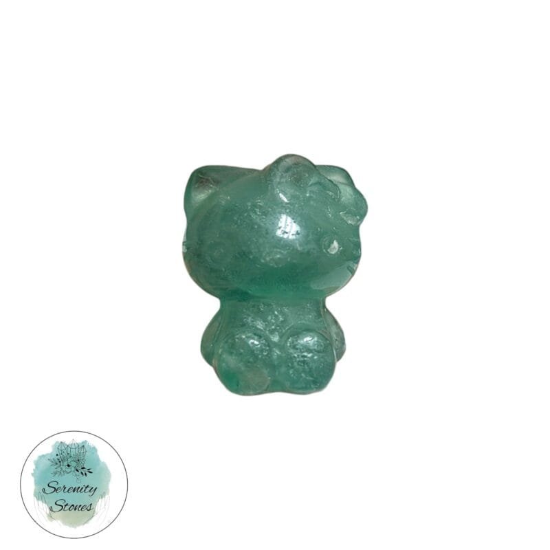 Fluorite Hello Kitty Carving
