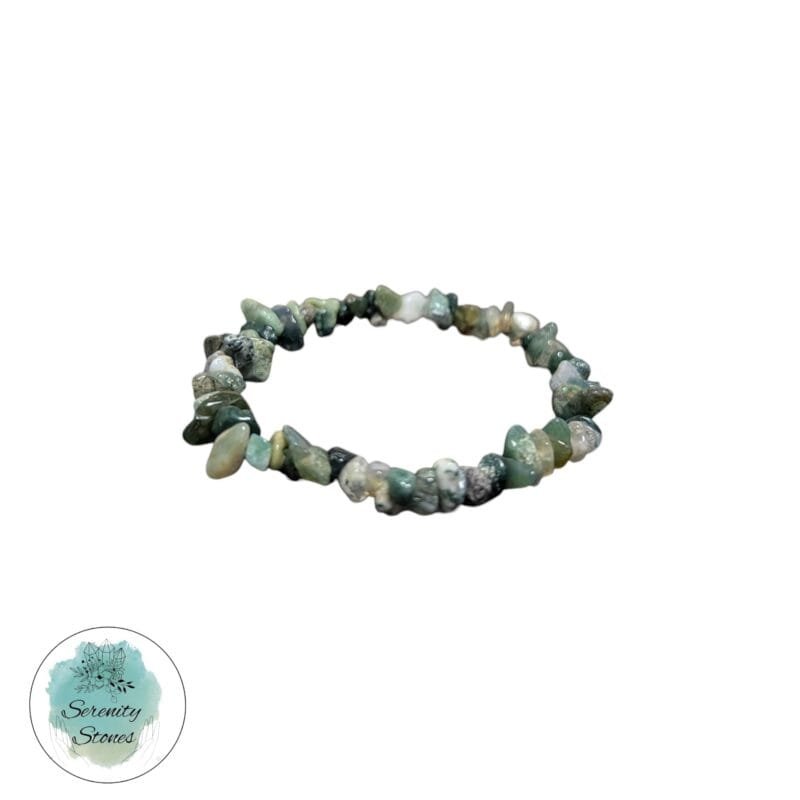 Moss Agate Bracelet (Chips)