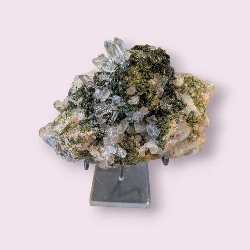 Epidote in Quartz Chunk