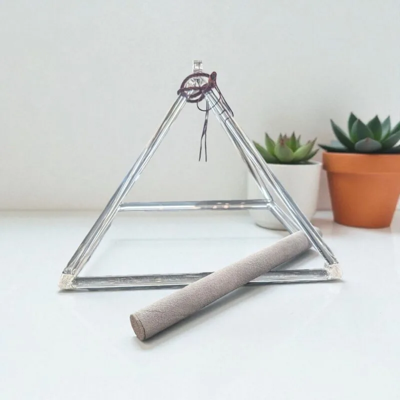Clear Crystal Singing Pyramid (L)