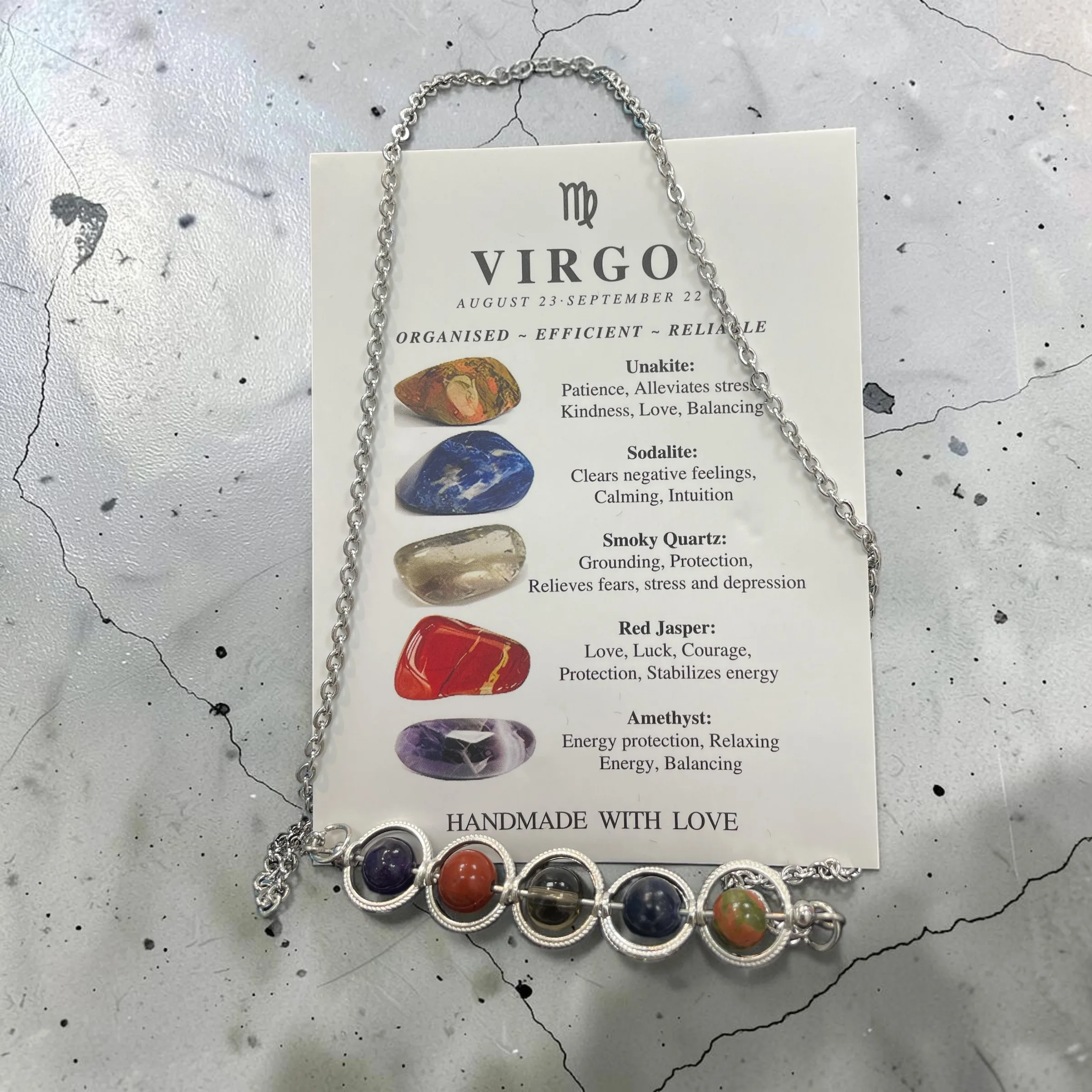 Virgo Zodiac Sign Necklace