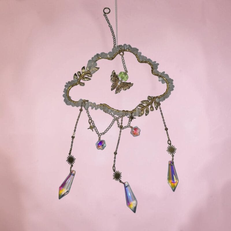 Clear Quartz Clouds Suncatcher