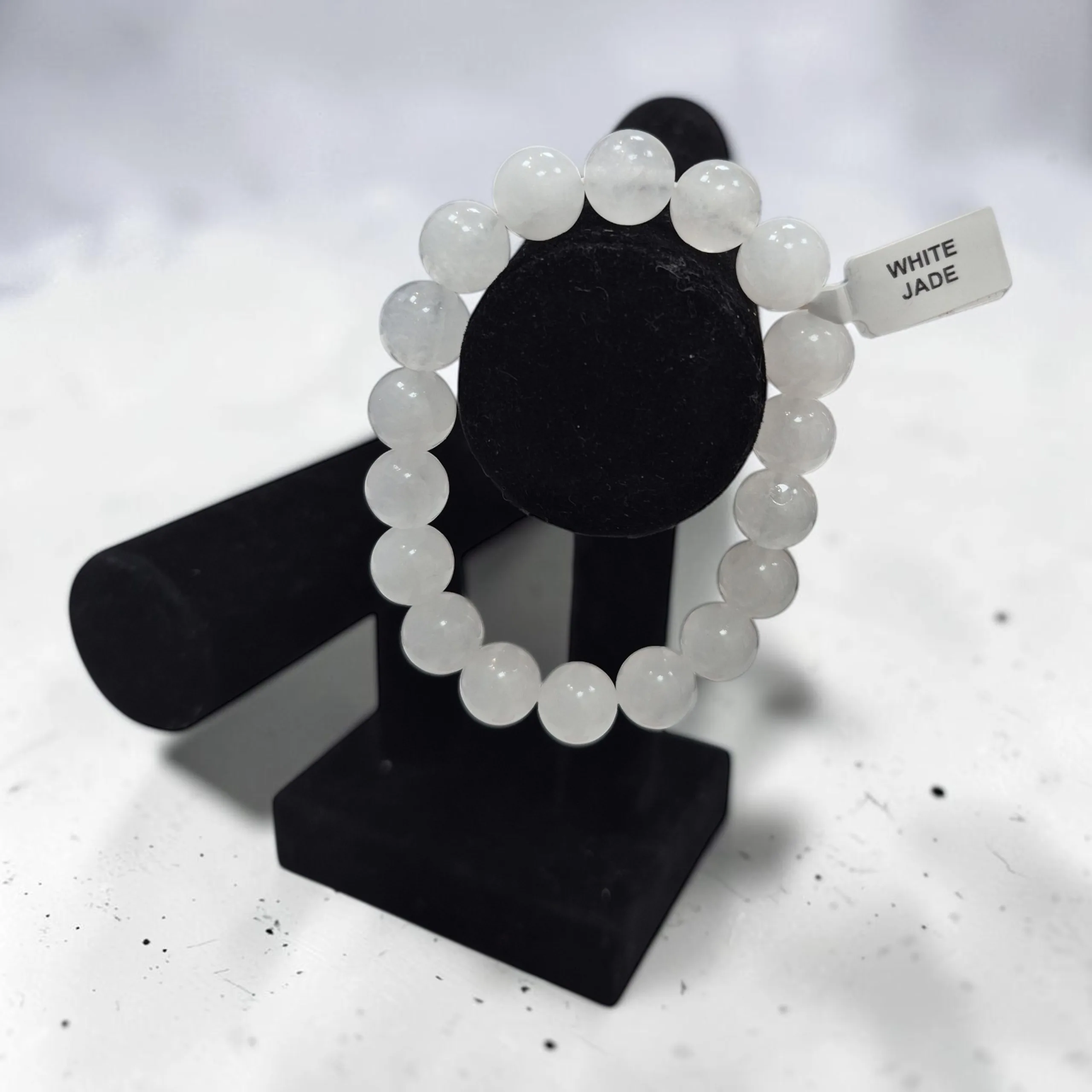 White Jade Bracelet 12mm